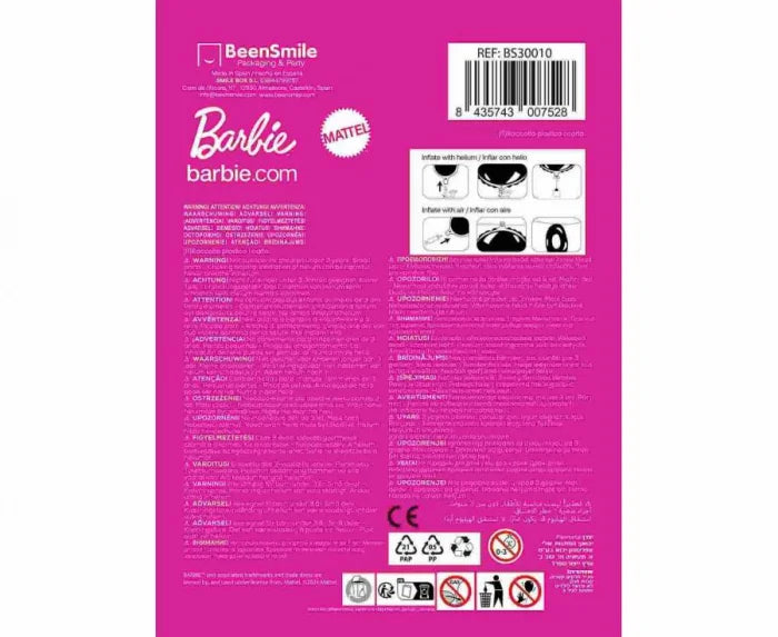 Balon foliowy Barbie – 46 cm Flexmetal - Balloons