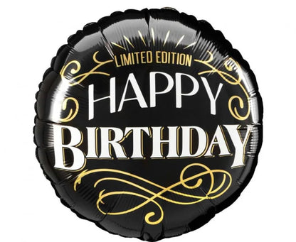 Balon foliowy Better With Age 46 cm – Happy Birthday czarno-złoty Anagram - Balloons