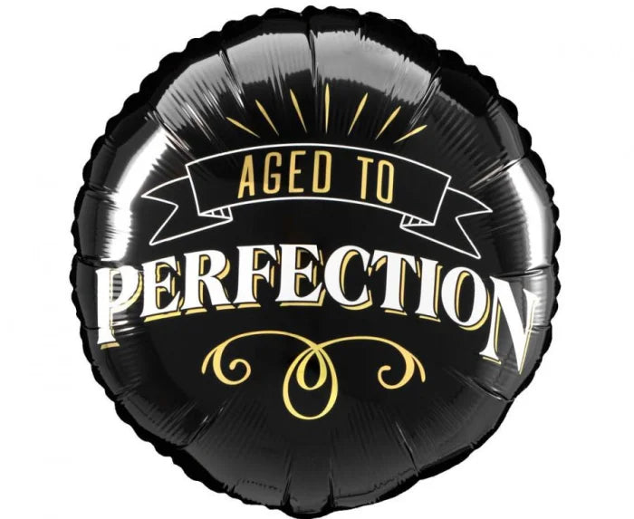 Balon foliowy Better With Age 46 cm – Happy Birthday czarno-złoty Anagram - Balloons