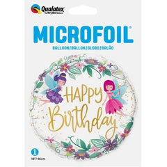 Balon foliowy Birthday Wróżki, QL 18 cali