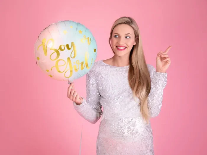Balon Foliowy „Boy or Girl” – Mix Kolorów 35 cm