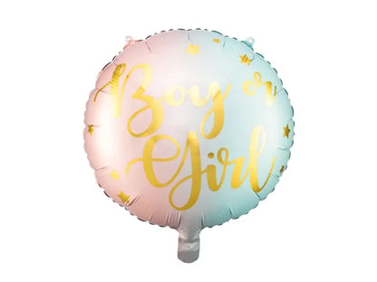 Balon Foliowy „Boy or Girl” – Mix Kolorów 35 cm