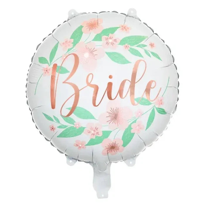 Balon foliowy Bride kwiaty 45cm, biały