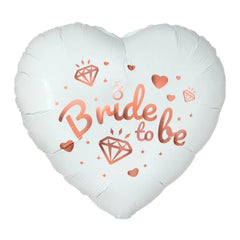 Balon foliowy Bride To Be białe serce , 18 cali