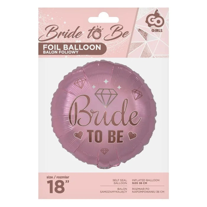 Balon foliowy Bride To Be różowy , 18 cali