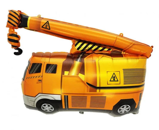 Balon foliowy Ciężarówka z dźwigiem 65 x 45 cm – idealna dekoracja dla małych fanów pojazdów budowlanych 🚛🎈