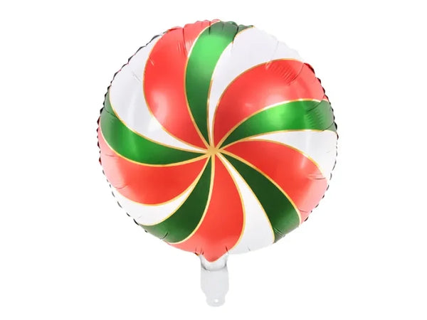 Balon Foliowy „Cukierek” – Biały z Kolorowym Nadrukiem 35 cm