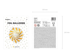 Balon Foliowy „Cukierek” – Złoty 35 cm