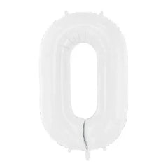 Balon foliowy Cyfra ''0'', 86 cm, biały