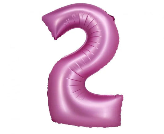 Balon Foliowy Cyfra ’2’’ – Satynowy Różowy | 76 cm