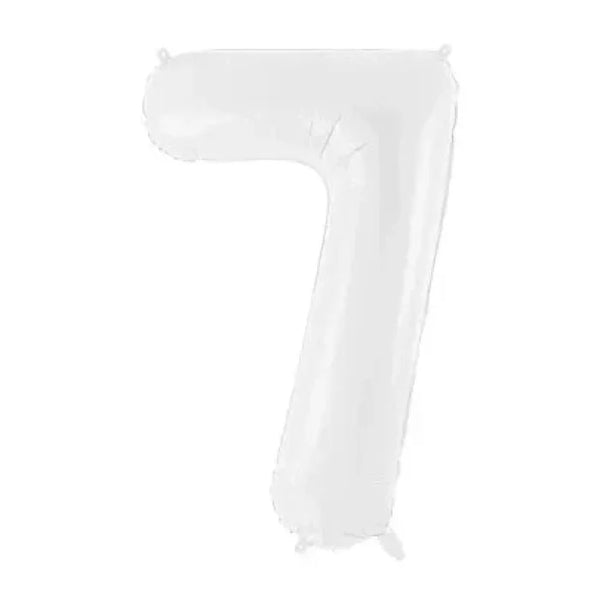 Balon foliowy Cyfra ''7'', 86 cm, biały