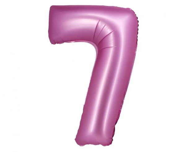 Balon Foliowy Cyfra ’7’’ – Satynowy Różowy | 76 cm