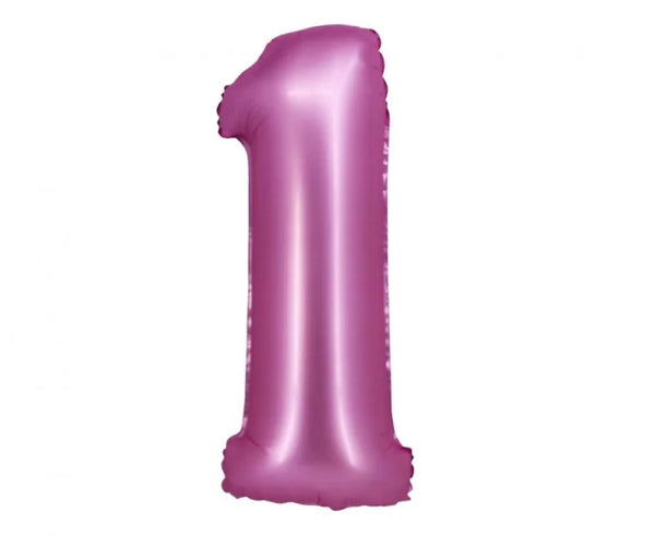 Balon Foliowy Cyfra – Satynowy Różowy | 76 cm