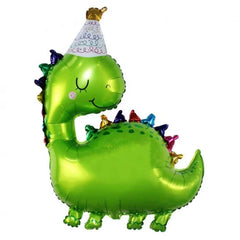 Balon foliowy Dinozaur w czapeczce, 66x80 cm
