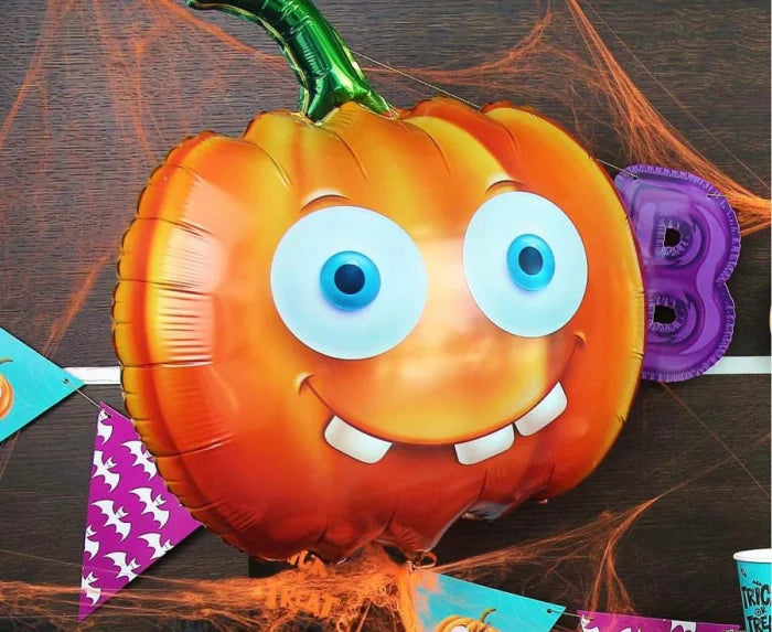 Balon foliowy dynia Halloween – pomarańczowy 44 x 43 cm - Balloons