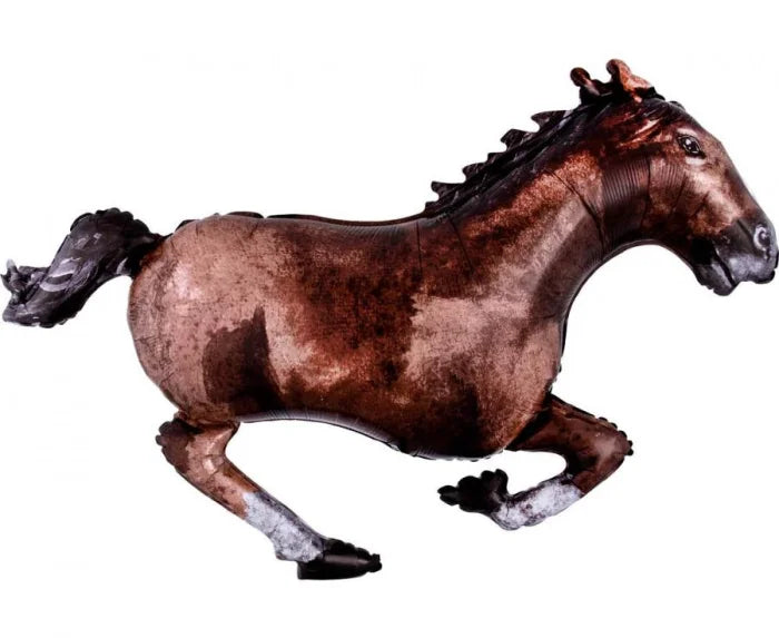 Balon foliowy galopujący koń – brązowy 101cm! - Balloons
