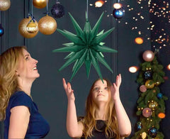 Balon Foliowy Gwiazda 3D – Butelkowa Zieleń 50 cm