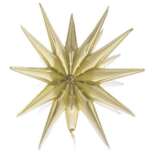 Balon foliowy Gwiazda 3D szampańska, 50x46cm