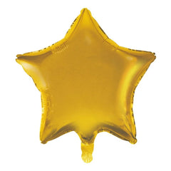 Balon foliowy GWIAZDA, złota, matowa, 19 cali