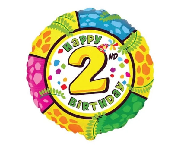 Balon Foliowy Happy Birthday - 2 18 cali – Wielokolorowy – Flexmetal