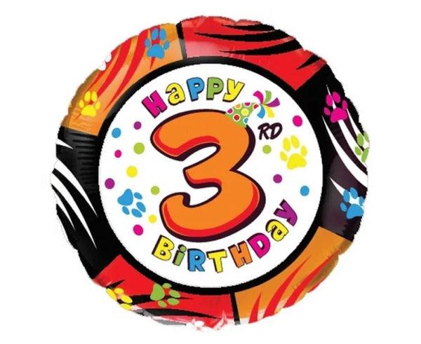 Balon Foliowy Happy Birthday - 3 18 cali – Wielokolorowy – Flexmetal