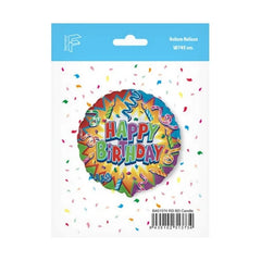 Balon foliowy Happy Birthday, świeczka, FX 48 cm