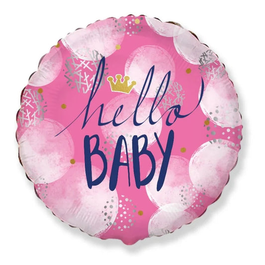 Balon foliowy Hello Baby Girl, FX, 48 cm