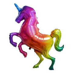 Balon foliowy Jednorożec, 135 cm, tęczowy