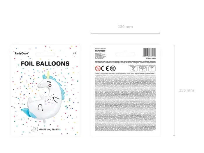 Balon foliowy – Jednorożec 70 x 75 cm