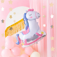 Balon foliowy Koń na biegunach 84 × 83 cm – urocza dekoracja na urodziny i baby shower - Balloons
