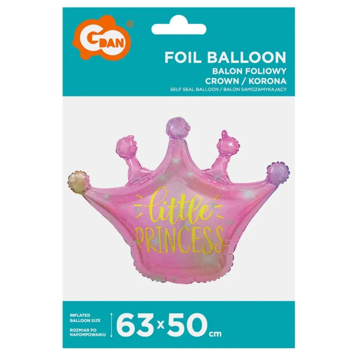 Balon foliowy Korona Little Princess, 63x50 cm