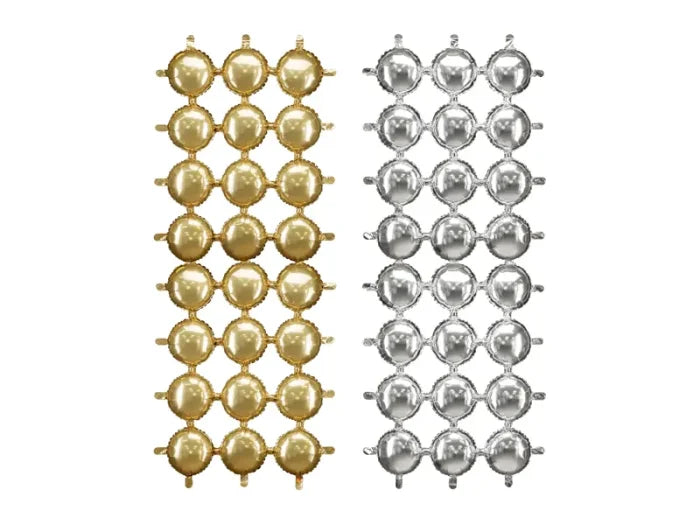 Balon foliowy – kurtyna dwustronna „Koła” złoto-srebrny 78 × 107 cm - Balloons