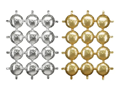 Balon foliowy – kurtyna dwustronna „Koła” złoto-srebrny 78 × 107 cm - Balloons