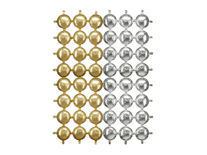 Balon foliowy – kurtyna dwustronna „Koła” złoto-srebrny 78 × 107 cm - Balloons