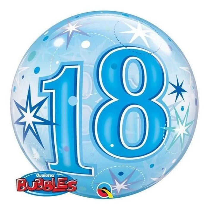 Balon foliowy Liczba 18, QL Bubble, 18 Urodziny