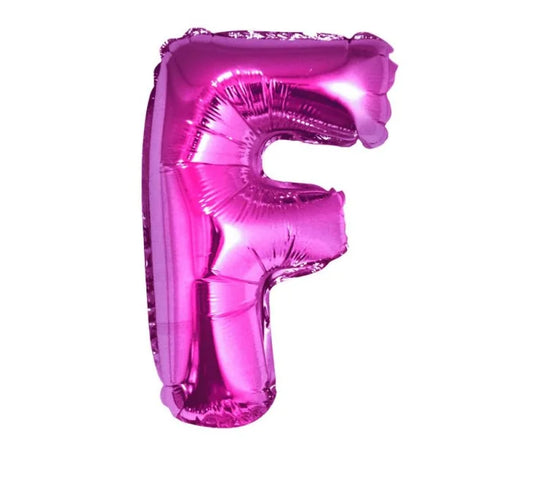 Balon foliowy ’Litera F’ – różowy 35 cm