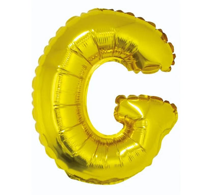 Balon foliowy litera ’G’ – złoty 35 cm