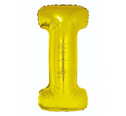 Balon foliowy litera ’I’ – złoty 89 cm