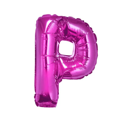 Balon foliowy ’Litera P’ – różowy 35 cm