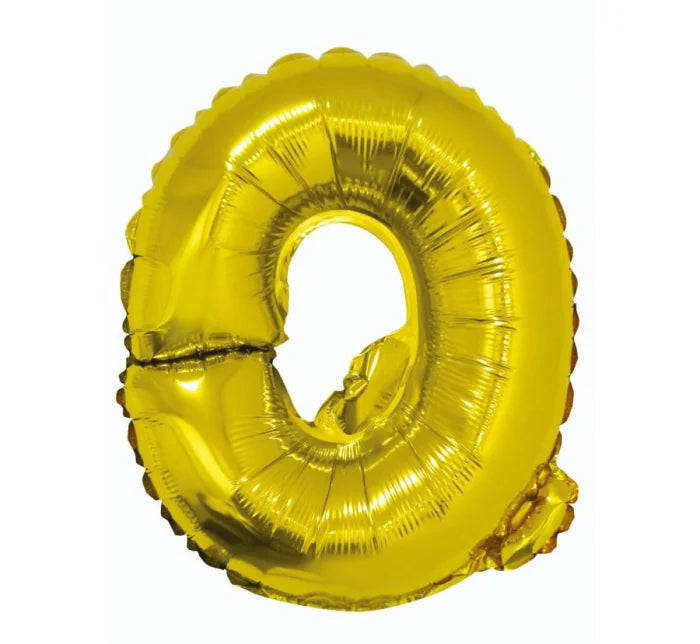 Balon foliowy litera ’Q’ – złoty 35 cm