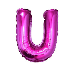 Balon foliowy litera „U” – różowy 35 cm