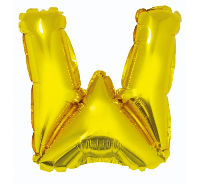 Balon foliowy ’Litera W’ – złota 35 cm