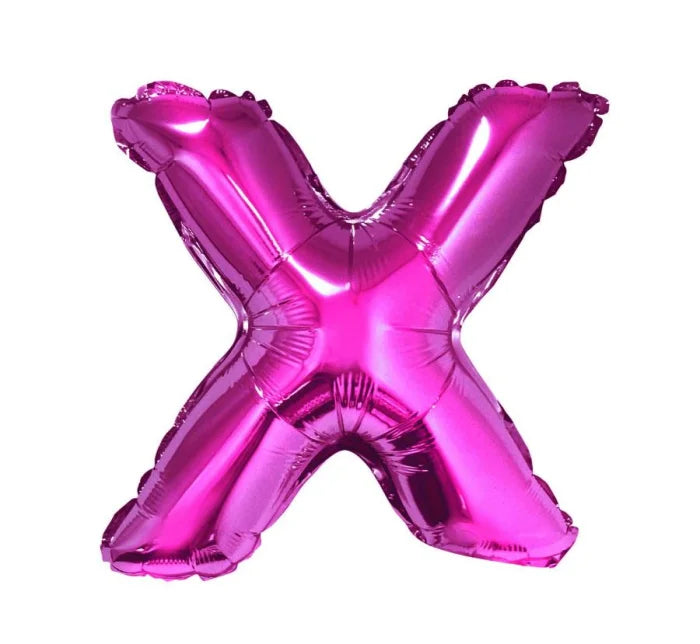 Balon foliowy litera „X” – różowy 35 cm