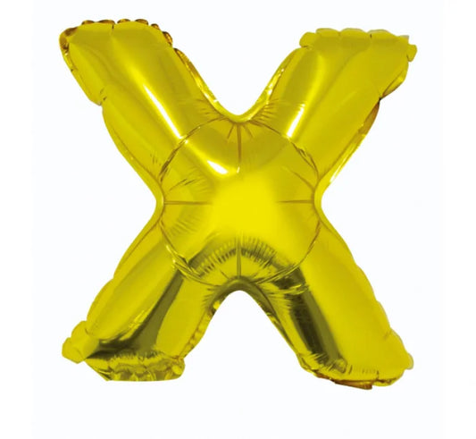 Balon foliowy ’Litera X’ – złota 35 cm