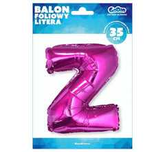 Balon foliowy litera „Z” – różowy 35 cm