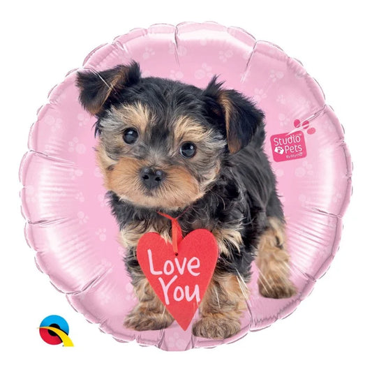 Balon foliowy Love You Terrier, 18" QL SHP