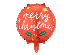 Balon foliowy Merry Christmas – czerwony 45 cm - Balloons
