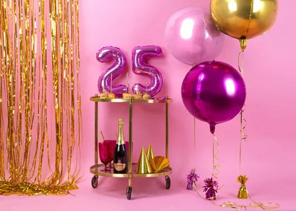 Balon foliowy metalizowany Kula jasnoróżowa 40 cm - Balloons