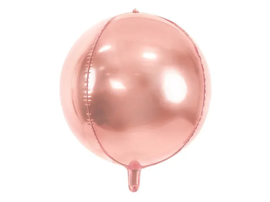 Balon foliowy metalizowany – Kula różowe złoto 50 cm