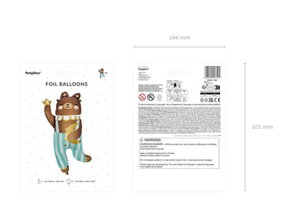 Balon foliowy „Miś” – 72 x 104 cm mix kolorów